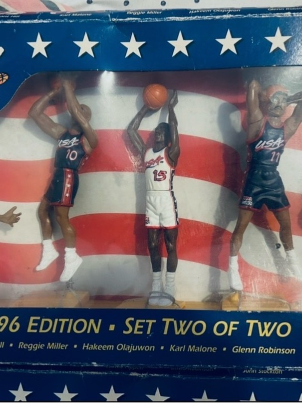 1996 Starting Lineup USA Set 2 Grant Hill Malone Sealed